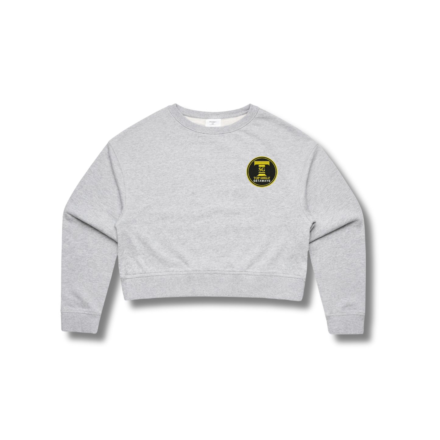 Top Shelf Grey Crop Top Crew